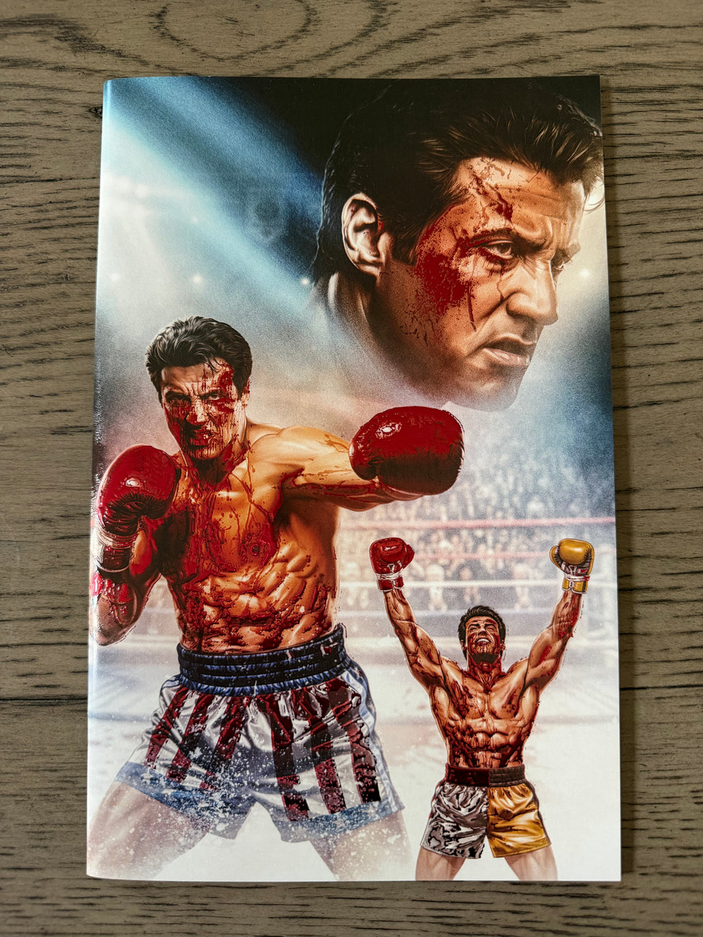 🥊⚡ FAME: SYLVESTER STALLONE – 50th Anniversary of Rocky GOLD EDITION ⚡🥊 - Bloody SPOT VARNISH 100 Printed